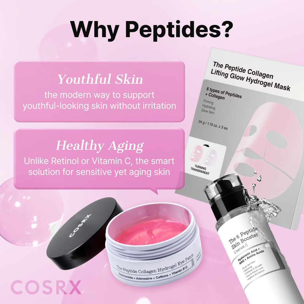COSRX Advanced Snail Mucin Hydrogel Eye Patch for Fine Lines & Dry Under Eyes, Gel Serum Mask, Hydrating Under Eye Patches (60), Snail Eye Patches, Korean Skin Care
