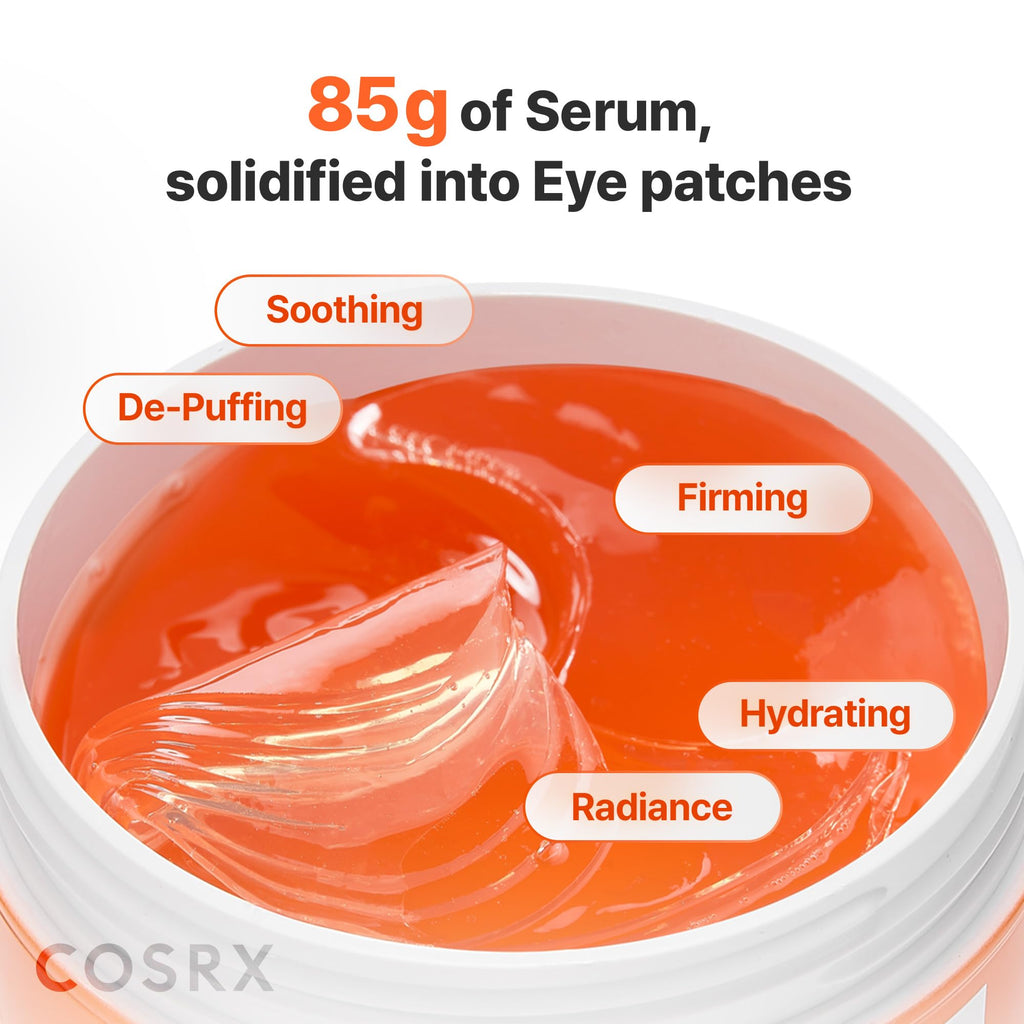 COSRX Advanced Snail Mucin Hydrogel Eye Patch for Fine Lines & Dry Under Eyes, Gel Serum Mask, Hydrating Under Eye Patches (60), Snail Eye Patches, Korean Skin Care