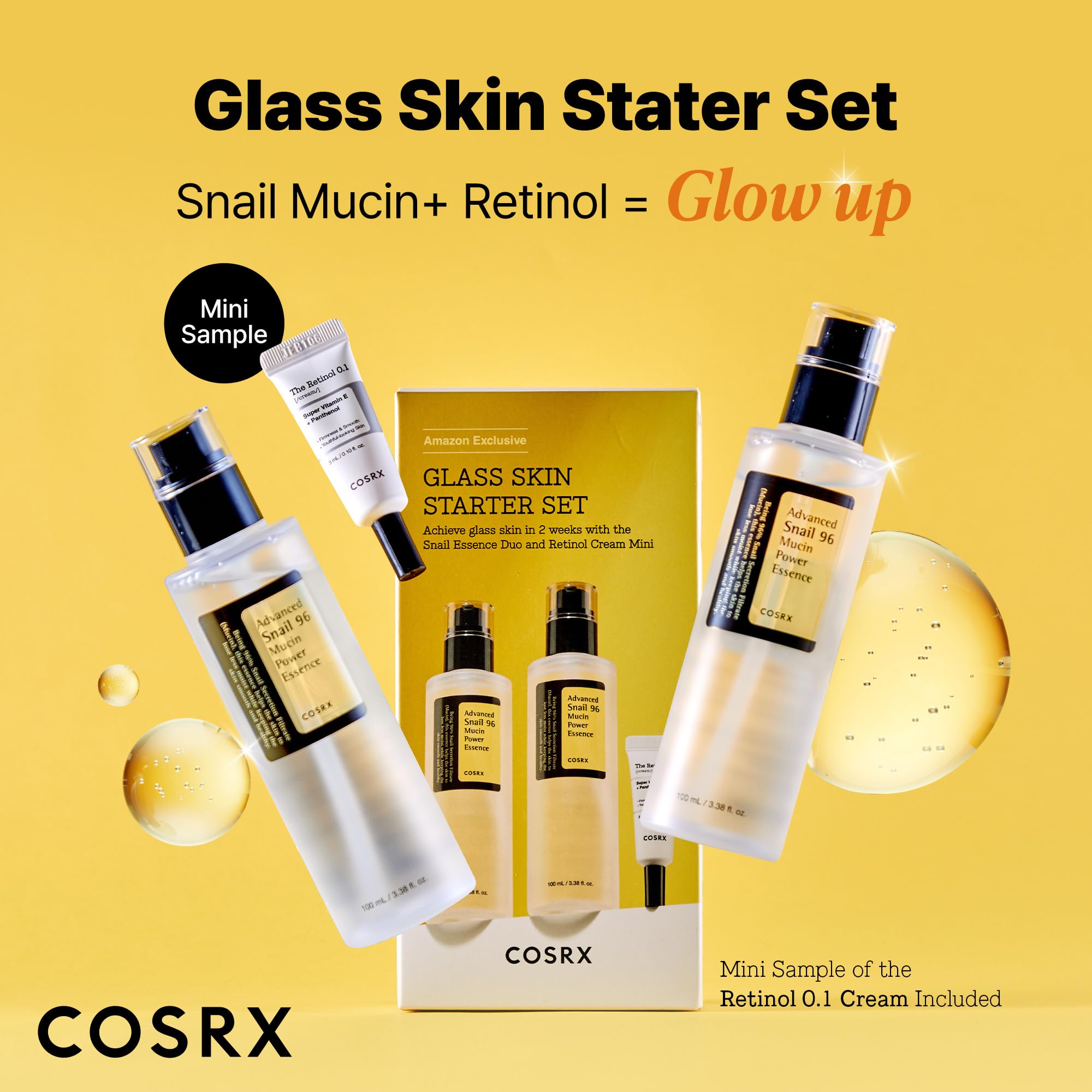 COSRX Snail Mucin 96% Repairing Serum, Hydrating Serum for Face with Snail Secretion Filtrate for Dull Skin & Fine Lines, 100ml, Korean Skin Care