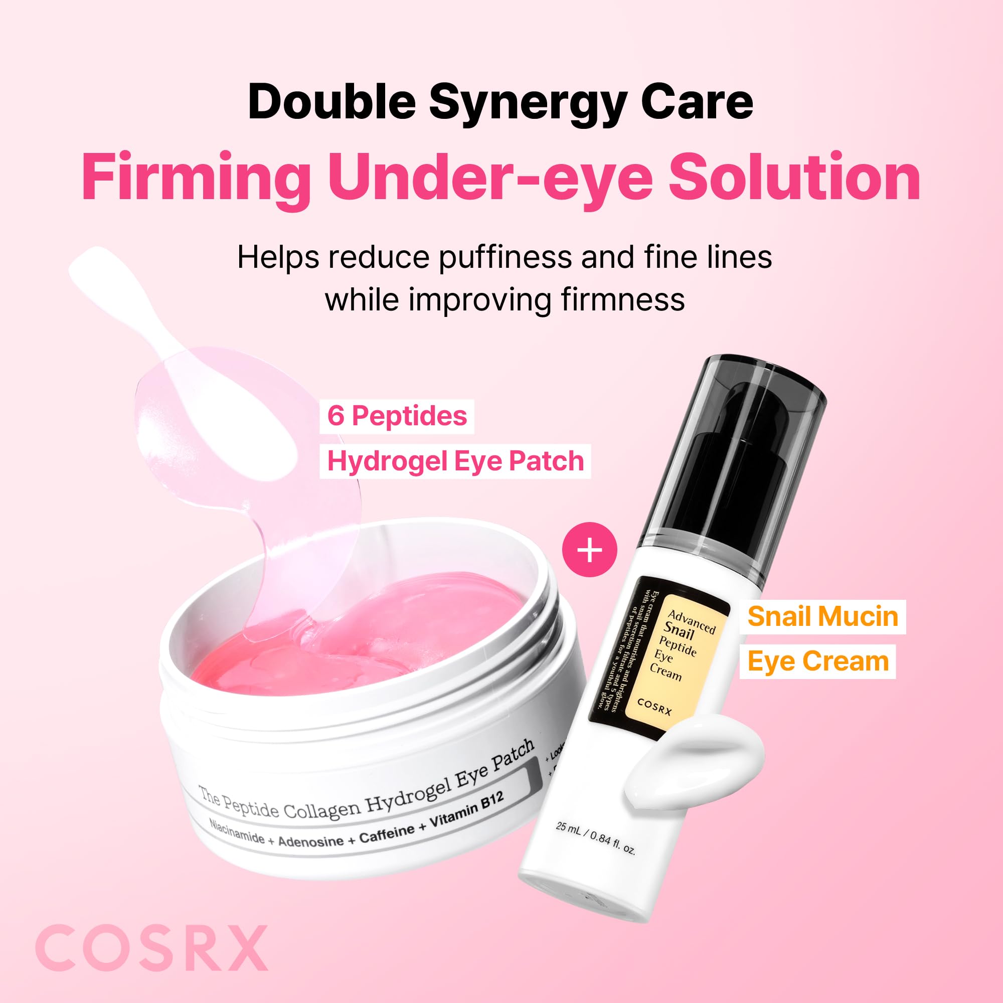 COSRX Advanced Snail Mucin Hydrogel Eye Patch for Fine Lines & Dry Under Eyes, Gel Serum Mask, Hydrating Under Eye Patches (60), Snail Eye Patches, Korean Skin Care