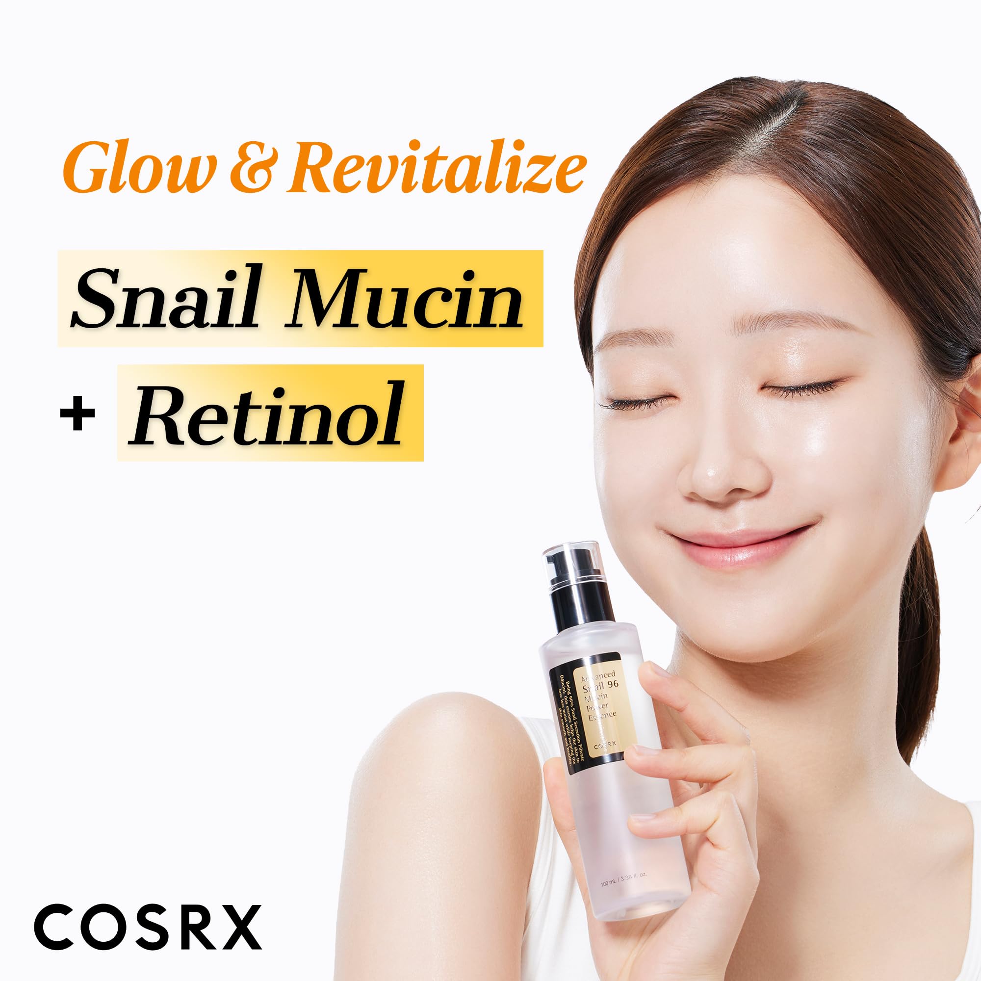 COSRX Snail Mucin 96% Repairing Serum, Hydrating Serum for Face with Snail Secretion Filtrate for Dull Skin & Fine Lines, 100ml, Korean Skin Care