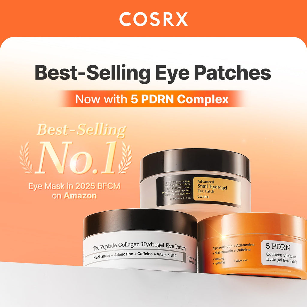COSRX Advanced Snail Mucin Hydrogel Eye Patch for Fine Lines & Dry Under Eyes, Gel Serum Mask, Hydrating Under Eye Patches (60), Snail Eye Patches, Korean Skin Care