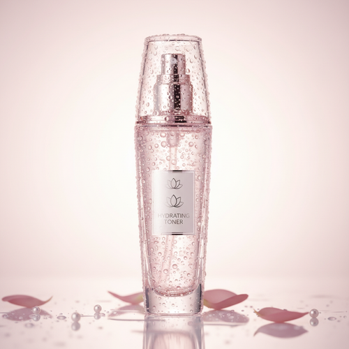 HydroGlow Snail Mucin Hydrating Toner bottle with dewy K-Beauty aesthetic
